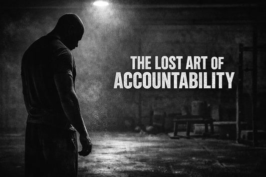 Man training alone symbolizing accountability and discipline for men