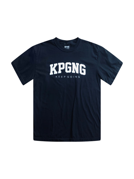 black t shirt front side with kpgng logo